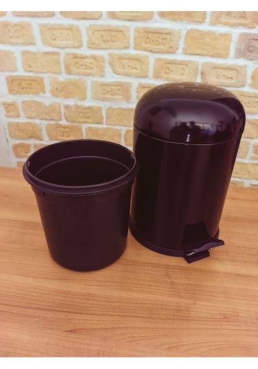 Fonksiyonel Kapaklı Çöp Kovası Wc Fırça Set 2 Li Set Bon Siyah