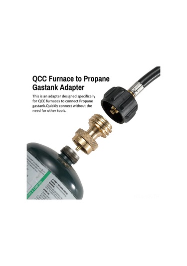 Vkemall Qcc1 Gaz Sobası İçin Bakır Propane Tankı Enflasyon Adaptörü Pz-102 54x34mm Altın