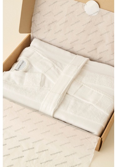 Kaşmir Home Zoe Muslin Bornoz Offwhite L-xl Beyaz