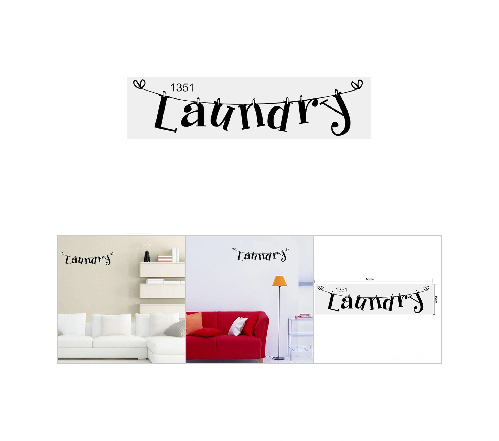 Hangfox Taşınabilir Pvc Duvar Sticker, Temiz & Kuru Yüzeylere Uygulanabilir, Nem Ve Çürüme Dayanıklı, Siyah Renk, Çamaşır Odası Dekoru, Yeniden Kullanılabilir Diğer