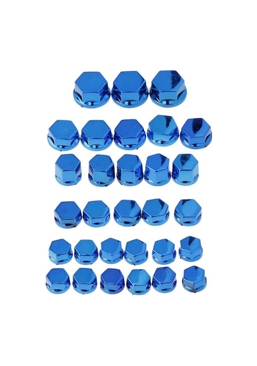 Ganzhoushop Yamaha Vida Suntek Somun Parça Motosiklet Mavi Kapatma Dekorasyon Civata Başlığı 30 Vt Mavi