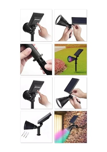 Greentech Güneş Enerjili Renk Değiştiren 7 Ledli Bahçe Aydınlatma / GT-SL04