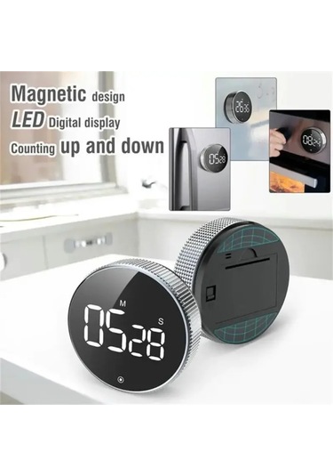 2pcs Manyetik Kronometre Led Dijital Ekran Zamanlayıcı Mutfak