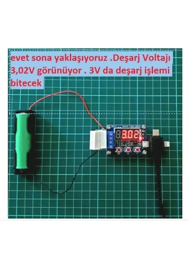 Zb2l3 18650 Lityum Pil Kapasite Ölçer +tp4056 + Pil Yuvası Seti