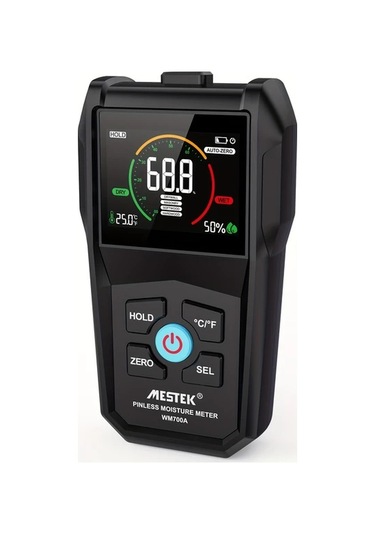 Honeybeeshop Wm700a Lcd Ekranlı Temassız Ahşap Nem Ölçer Indüktif Sıcaklık Nem Algılama Darbeye Dayanıklı Kaymaz Pille Çalışır