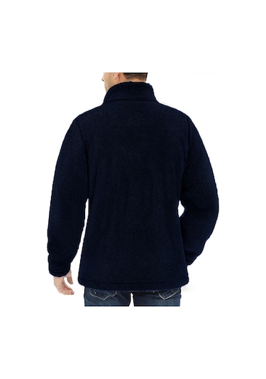 Oversize Peluş Sweatshirt Erkek Polar Sweatshirt Erkek Sweatshirt Oversıze-peluss Lacivert