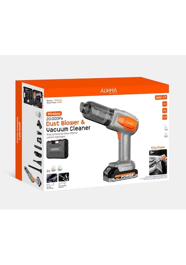 Ahv-17 Kablosu Şarjlı Süpürge 18.v 120w 7500mah 20kpa/vakum 8 Parça Aksesuar