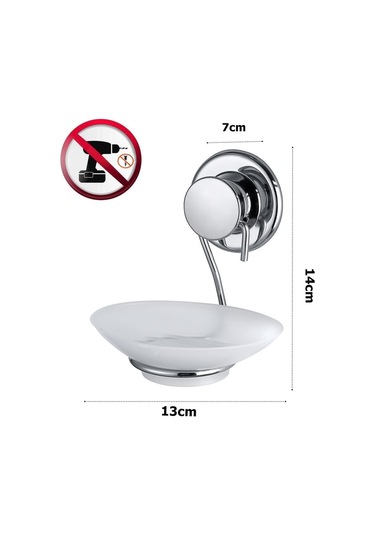 Geseus Ç.ayna Krom Sabunluk Vidasız Kendinden Yapışkanlı-821