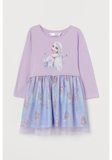 Elsa Kız Çocuk Elbise St08470 LİLA