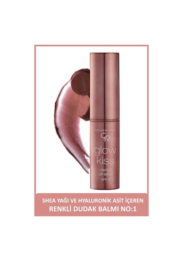 Golden Rose Glow Kiss Tinted Shea Yağı Hyaluronik Asit Ve Vitamin E İçeren Renkli Dudak Balmı 01 Vanilla Latte