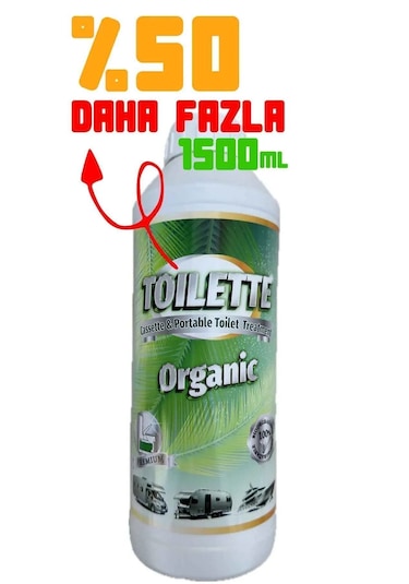 Toilette Kasetli Ve Portatif Tuvalet Atık Parçalayıcı Koku Giderici 1500 ML