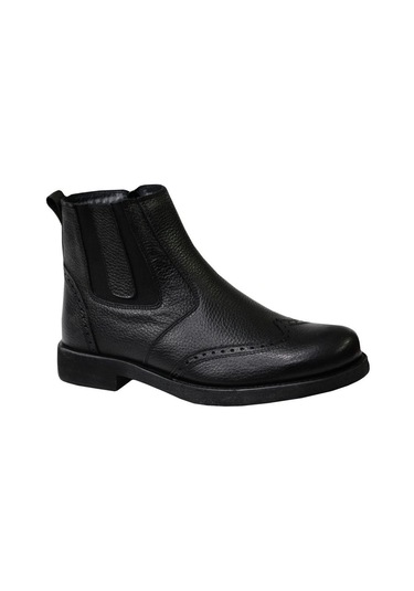 Kale 0434 Siyah Hakiki Deri Erkek Ayakkabı Bot 001