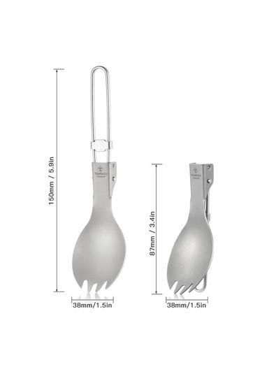 Dancemonkey Katlanır Titanyum Çatal Kaşık, Evde Kullanım Çok Renkli