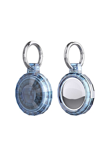 Zore Airtag 04 Uyumlu Silikon Anahtarlık-mavi