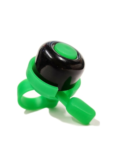 Sarissa Çocuk Bisikleti Zil 1. Kalite Plastik Gövde Metal Çan Yeşil Siyah Yeşil