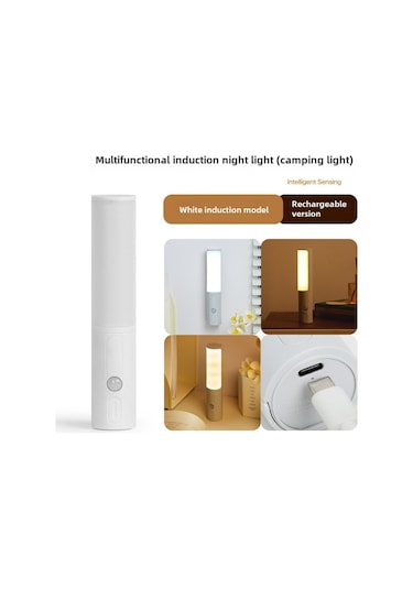 Yifomall Ev Ve Kamp İçin Akıllı İnsan Algılama Led Lambası - Beyaz Şarjlı, Üç Renkli Ve Sürekli Dimmable Fonksiyonlu El Feneri Diğer