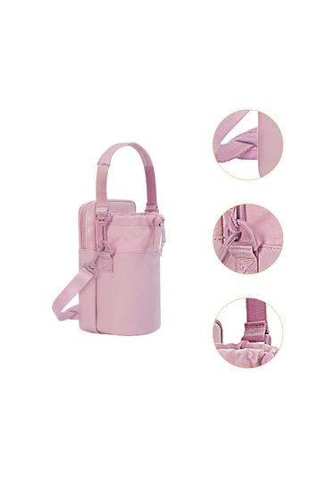 Suntek Telefon Cebi Hediye Piknik Şişe Kılıfı Tutucu Su Pembe