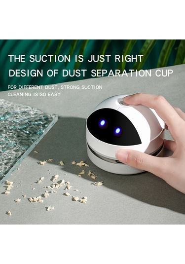 Yifomall Mini Masaüstü Süpürge, Usb Şarjlı 1200mah Pil, Yetenekli Emme, Klavye Ve Kağıt Artıkları İçin Uygun, Taşınabilir Abs Materyal