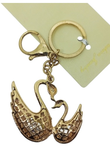 3d Dore Taşlı Kuğu Anahtarlık Lux