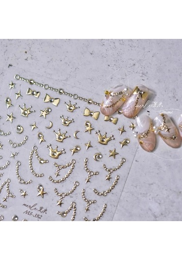 Flybuy 1 Adet 5d Elmas Yıldız Zincir Tırnak Sanat Çıkartmaları Lüks Tl056