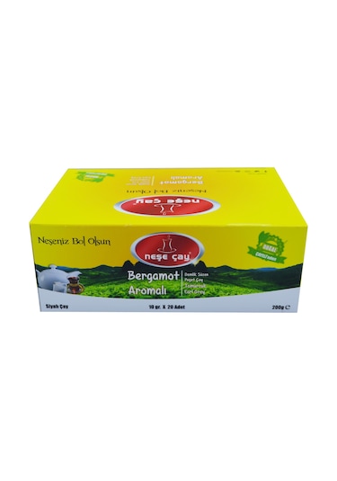 Neşe Çay Bergamot Aromalı Siyah Demlik Poşet Çay 20 x 10 G
