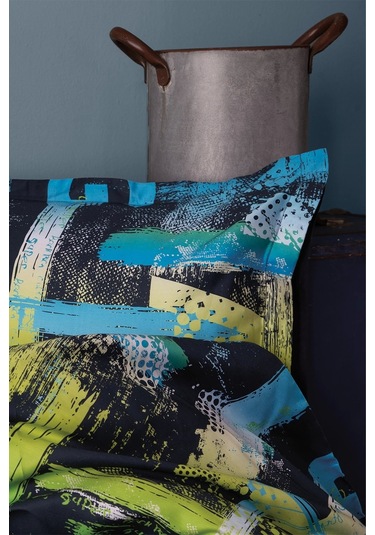 Aqua 210 Tc 83 Tel Dijital Pamuk Saten Tek Kişilik Nevresim Takımı Çok Renkli