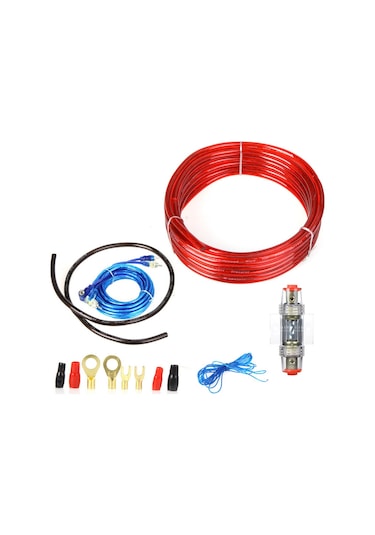 Dianziye 1500w Araç Ses Sistemi Donanımı: Amfi Ve Subwoofer Kurulum Seti - 8ga Kablolar, Sigorta Kutusu Ve Tüm Aksesuarlar