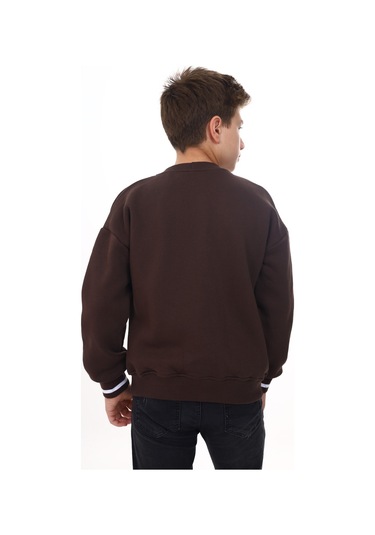 Toontoy Erkek Çocuk Baskılı Hırka Kahverengi