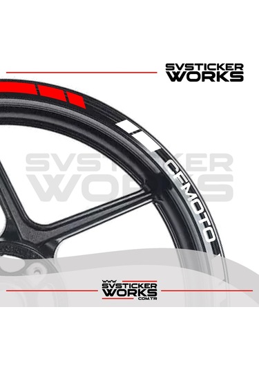 Cfmoto Jant Sticker Jant Şeridi 16lı Set Tüm Modeller Uyumlu Sticker Etiket Modeli