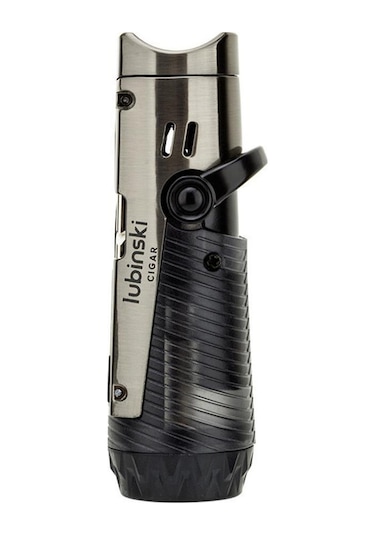 Lubinski Lion İğneli + Delicili Tek Torch Puro Çakmağı Gunmetal