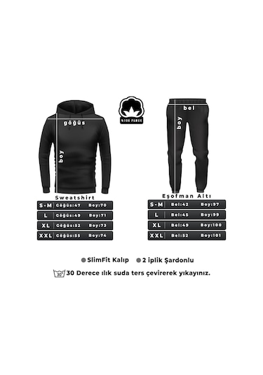 Fermuarlı Eşofman Takımı Siyah