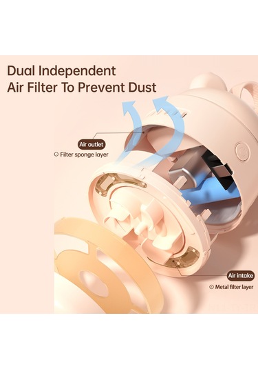 Teltree Jy-026 Mini Süpürge, El Tutturmalı, İki Seviye Vücut, Masaüstü Toz Ve Parçacık Temizleyici, Bej Renk, Dahili Li-poly Batarya