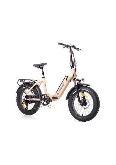 Roxform Ural 20" Elektrikli Bisiklet - Şehir İçi Kullanım İçin İdeal, Uzun Menzil E-bike Krem Krem