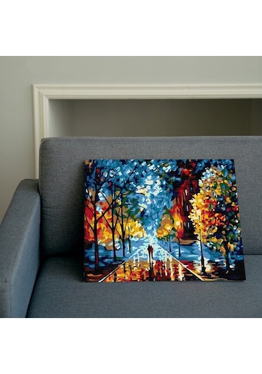 Sayılarla Boyama Seti 40 X 50 Cm Tuval Şasesine Gerili Sonbahard