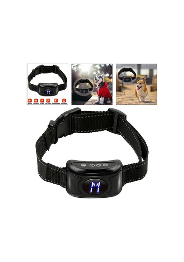 Suntek Köpek Şok Eğitim Tasması Su Geçirmez Şarj Siyah