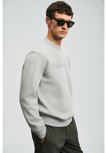 Lufian Loved Erkek Sweatshirt Açık Gri Açık Gri 112030170100180 Açık Gri