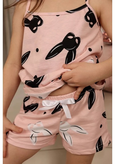 Taıv Çocuklar İçin Bahçe Pijaması Şortlu 219994261 Pembe