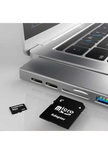 Xuweiwei P1 Usb C Hub Adaptor 4k Ultra Hd Macbook Uyumlu İcin Tasinabilir Dok Istasyonu Hizli Usb 3 0 Ve Tf Sd Kart Okuyucu