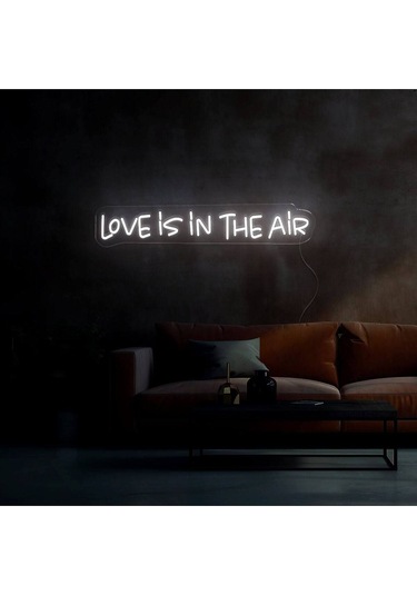 Twins Led Love Is In The Air Yazılı Neon Tabela Beyaz Model:model:67083366 Beyaz