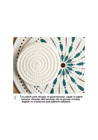 Japon Tarzı Baskılı Pamuk İp Yalıtım Pedi Yeşil