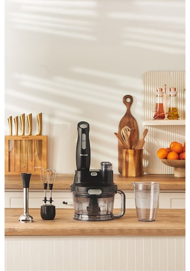 Homend Functionall 2808H Mutfak Robotu Siyah Gri