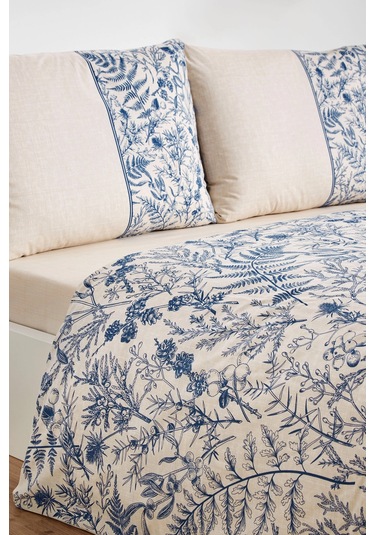 Floretta Mrytus Tek Kişilik Nevresim Takımı Mavi