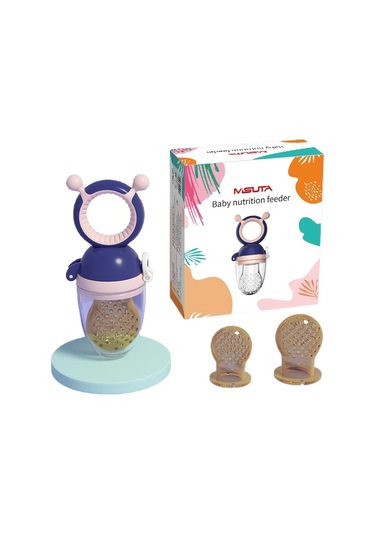 Supercarrier Meyve - Sebze Silikon Alıştırıcı Püre Emziği Mor