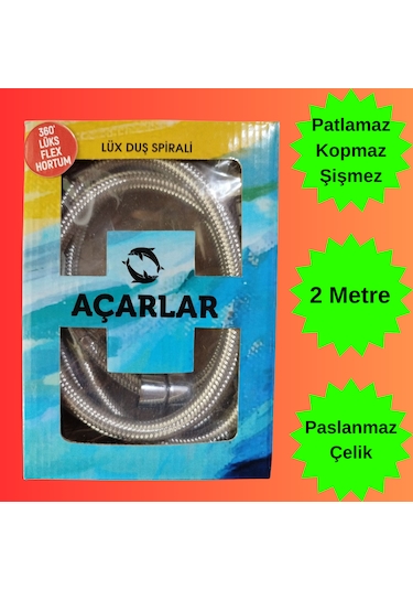 Banyo Duş Hortumu Çelik Örgülü 1,5 Metre Duş Başlık Hortumu 1.kalite