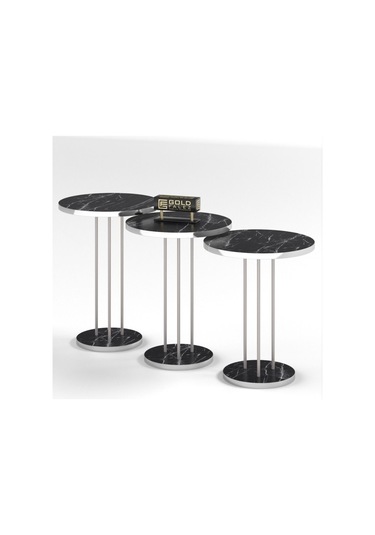 Zigon Sehpa Terra Gümüş Bendir