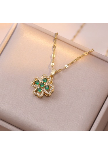 Bayan Kolye: Moda Estetiği Titanyum Çelik Kolye No.166 Çok REnkli