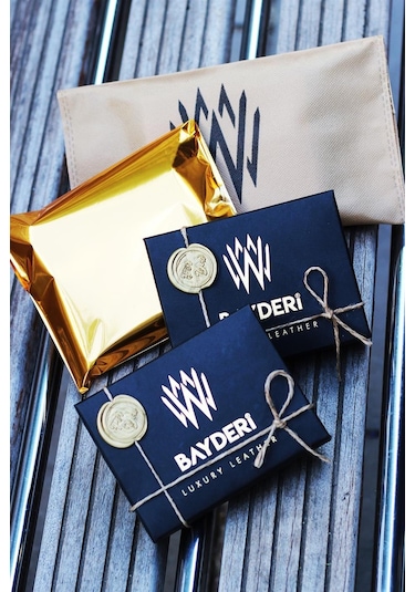 Bayderi Denis Hakiki Deri Erkek Cüzdan - Siyah