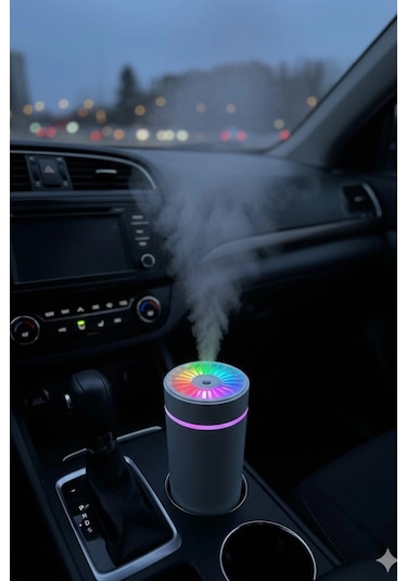 Blackbird Kt-h04 Beyaz Oto İçi Ofis Ev Hava Nemlendirici Işıklı Buhar Koku Makinası