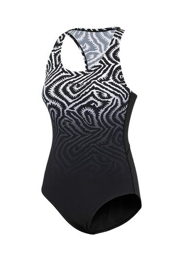 Slazenger Sports Back Kadın Yüzücü Siyah Mayo