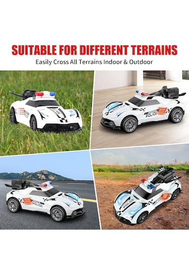 Uzaktan Kumandalı Şarjlı Duman Atan Araba 1:20 Full Fonksiyon Kumandalı Buhar Çıkaran Oyuncak Araba Beyaz